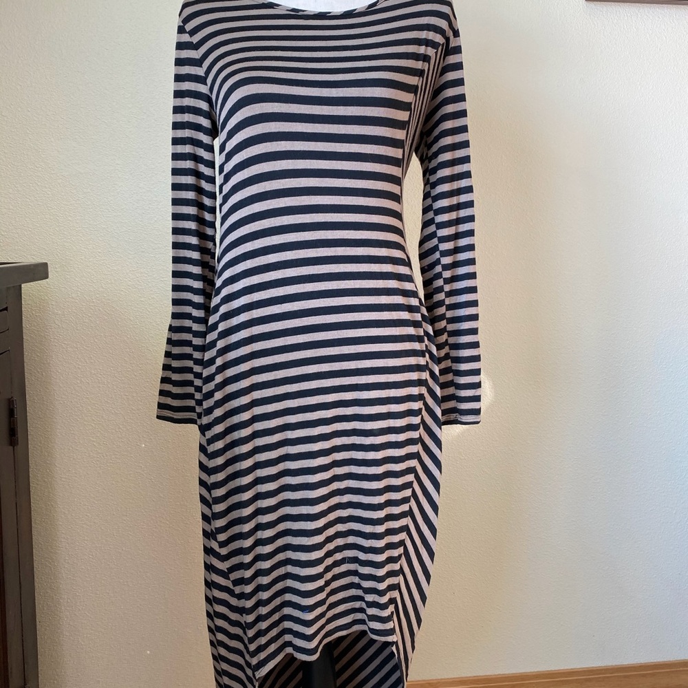 Bar III asymmetrical striped dress